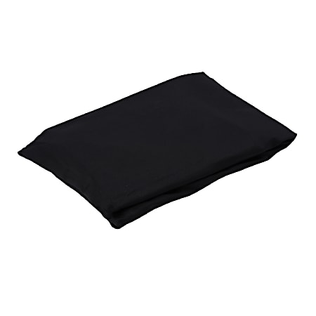 Iceberg Fabric Table Cover, 24" x 48", Black