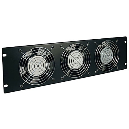Tripp Lite Rack Enclosure Cabinet Fan Panel Airflow Management 120V 3URM - 3 Fan - 120 V AC - 3U - Black