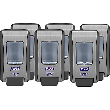 PURELL® FMX-20 Foam Soap Dispenser - Manual - 2.11 quart Capacity - Site Window, Locking Mechanism, Durable, Wall Mountable, Rugged - Graphite - 6 / Carton