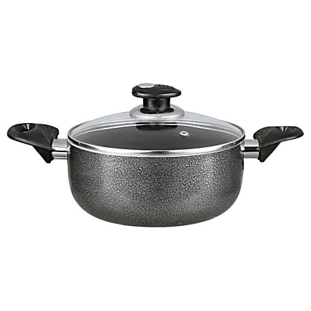 Brentwood 2-Quart Aluminum Non-Stick Dutch Oven, Gray