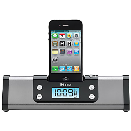 iHome® iP16 Portable Alarm Clock Stereo System, Gunmetal