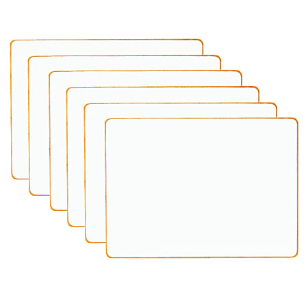 Dowling Magnets® Double-sided Magnetic Dry-Erase Boards, Blank, 12" x 8-3/4", White, Pack Of 6 Boards