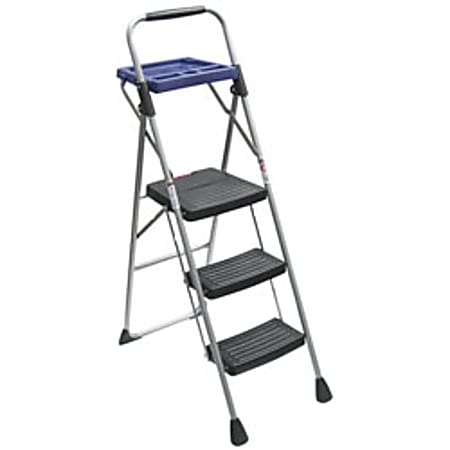 Werner® 3-Step Project Ladder, 250 Lb. Capacity, Silver/Black