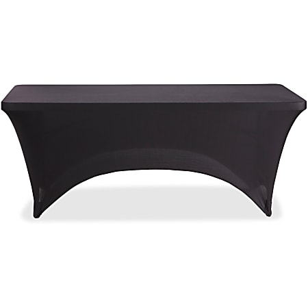 Iceberg Fabric Table Cover, 30" x 72", Black