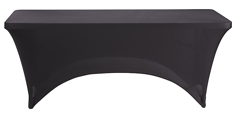 Iceberg Fabric Table Cover, 30" x 72", Black