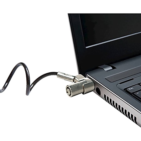 CTA Digital Steel Security K Slot Cable Lock 6.67 ft Cable Keyed Lock ...