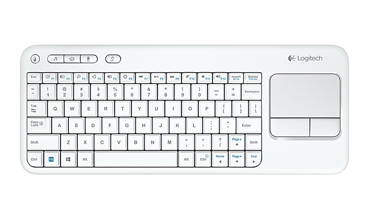 Logitech® K400 Wireless Touch Keyboard, White