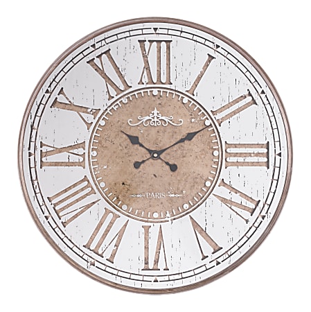 Zuo Modern Hora Clock, Antique Silver
