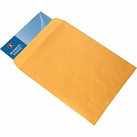 Business Source Kraft Gummed Catalog Envelopes - Catalog - #10 1/2 - 9