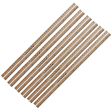 Charles Leonard Wood Hanging Meter Sticks Brown Pack Of 6 - Office