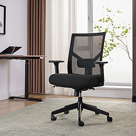 Serta Commercial Eco-2000 Ergonomic Mesh Mid-Back Task Chair, 43% Recycled, Black