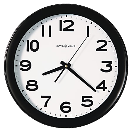Howard Miller® Kenwick 13 1/2" Round Wall Clock, Black/White