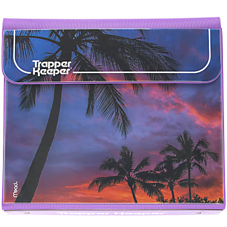 Mead® 3-Ring Trapper Keeper Binder, 1" Round Rings, Palm Trees