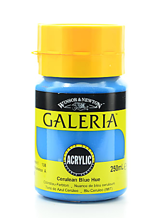 Winsor & Newton Galeria Flow Formula Acrylic Colors, 250 mL, Cerulean Blue Hue, 138, Pack Of 2