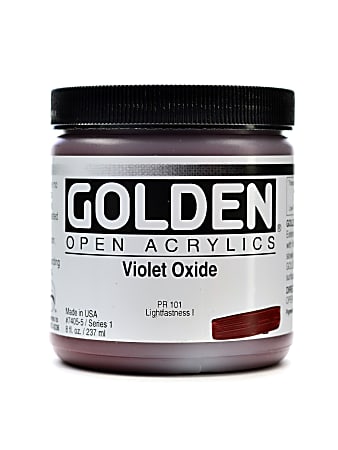Golden OPEN Acrylic Paint, 8 Oz Jar, Violet Oxide