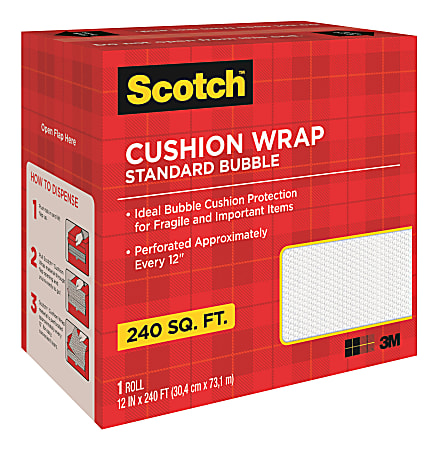 Scotch® Perforated Cushion Wrap, 12" x 240', Clear