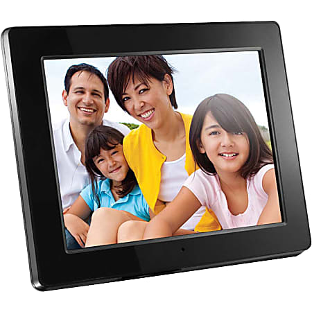 Aluratek 12" Digital Picture Frame, 9.3" x 11.5" x 1.5", Black, ADMPF512F