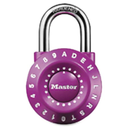 Master Lock Set-Your-Own Combination Steel Lock, 1 7/8", Assorted Colors