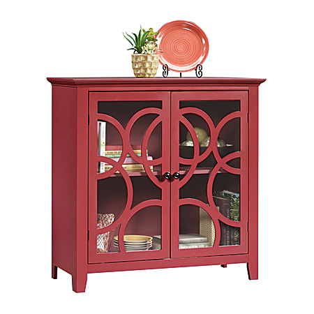 Sauder® Shoal Creek Elise Display Cabinet, Plum Red