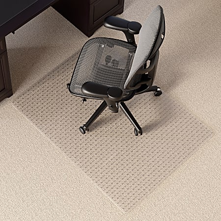 Realspace™ Medium Pile Chair Mat, 36" x 48", Clear