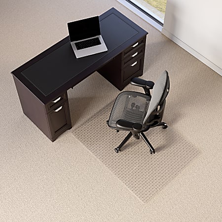 Deflecto Chair Mat For Medium Pile Carpet Rectangular 36 W x 48 D Black -  Office Depot