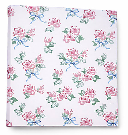 Gartner Studios 3-Ring Standard Style Binder, 1" Round Rings, Pink Bows &amp; Blooms