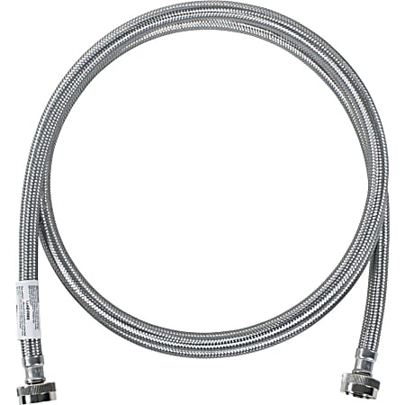 Certified Appliance Accessories Braided Stainless Steel Washing Machine Hose - 96" - Silver, Stainless Steel - WM96SS