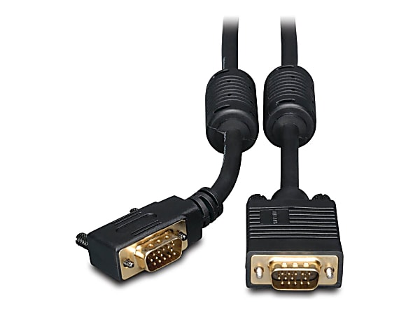 Eaton Tripp Lite Series VGA High-Resolution RGB Coaxial Cable (HD15 M/M), Right-Angle Connector, 6 ft. (1.83 m) - P502006RA