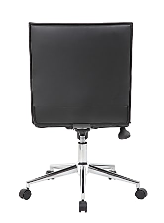 Boss Office Products Sleek Ribbed Armless Task Chair Black