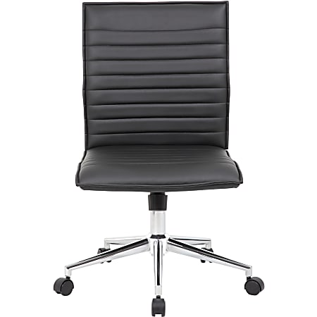 Black armless deals office chair