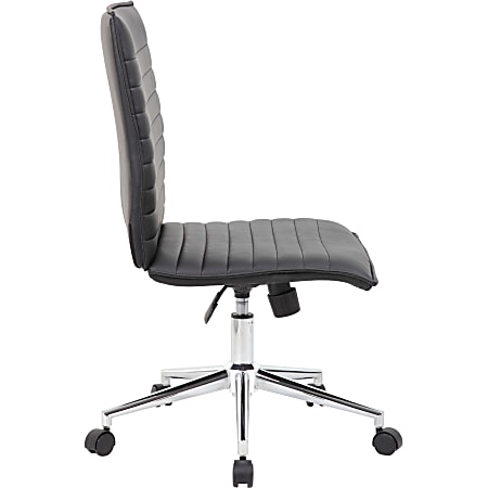 Boss Office Products Black Contemporary Ergonomic Adjustable Height Swivel  Upholstered Task Chair