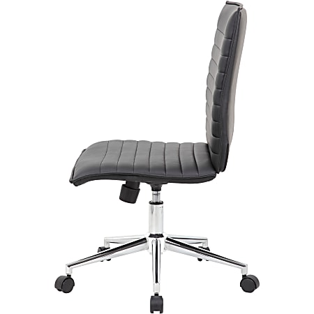 Boss Office Products Sleek Ribbed Armless Task Chair Black