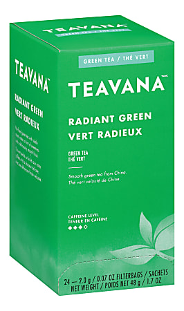 Teavana Radiant Green Tea Bags, 0.07 Oz, Box Of 24