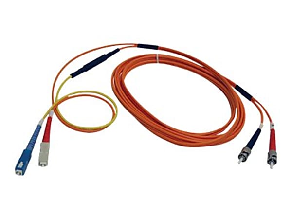 Tripp Lite 3M Fiber Optic Mode Conditioning Patch Cable SC/ST 10' 10ft 3 Meter - Mode conditioning cable - ST multi-mode (M) to SC multi-mode, SC single-mode (M) - 3 m - yellow, orange