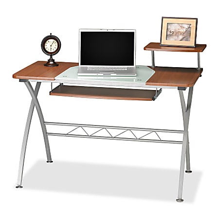 Mayline® Eastwinds Vision Computer Desk, Medium Cherry