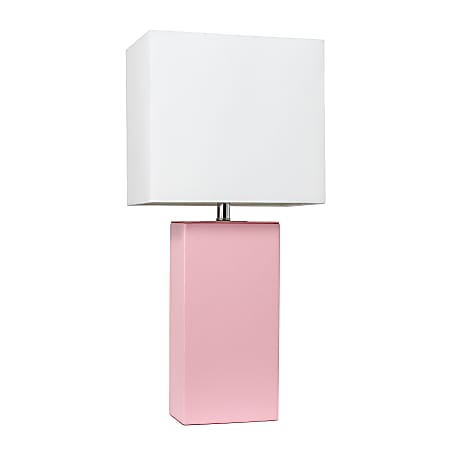 Lalia Home Lexington Table Lamp, 21"H, White/Pink