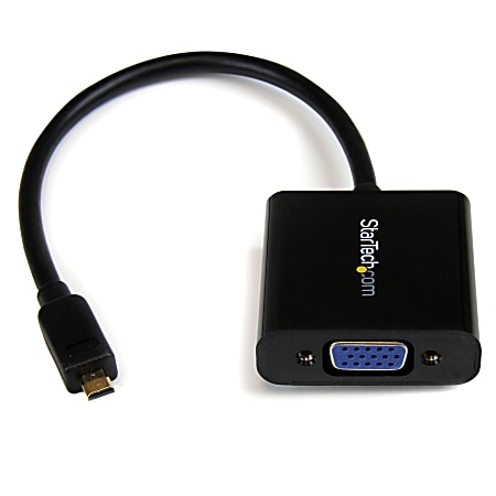 StarTech.com Micro HDMI To VGA Adapter Converter, Black