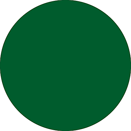Tape Logic® Removable Round Color Inventory Labels, DL611D, 1", Green, Pack Of 500