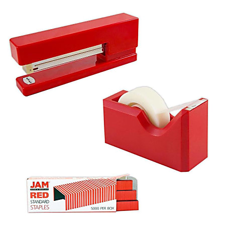 JAM Paper 3 Piece Office Organizer Set Red - Office Depot