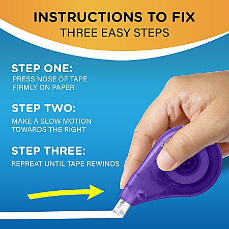 Bic Wite-Out EZ Correct Correction Tape, Pack of 6