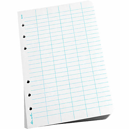 Rite in the Rain® All-Weather Loose-Leaf Copy Paper, 5 Reams, White/Blue, 4 5/8" x 7", 500 Sheets Per Case, 0.54 Lb, 85 Brightness
