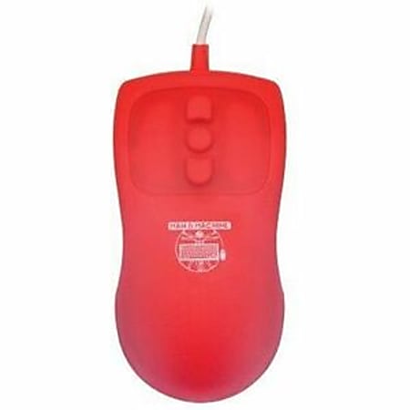 Man & Machine Petite Mouse - Optical - Cable - Red - USB - 1000 dpi - Scroll Wheel - 5 Button(s) - TAA Compliant