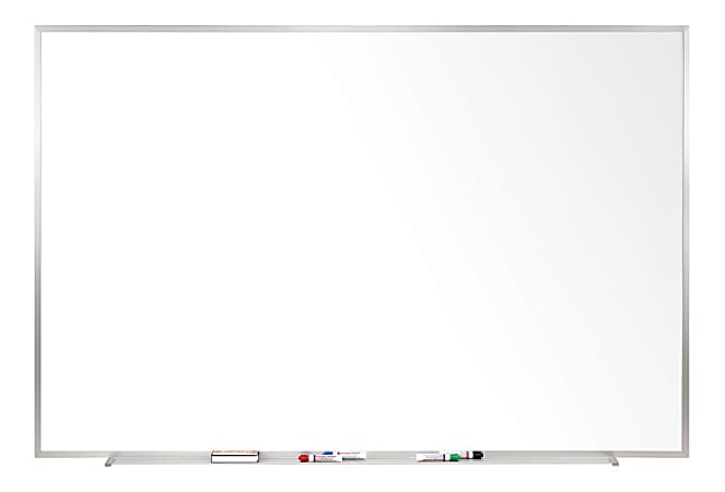 Ghent Magnetic Dry-Erase Whiteboard, 48 1/2" x 60 1/2", Aluminum Frame With Satin Silver Finish