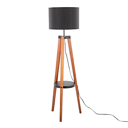 Tripod shelf floor lamp hot sale