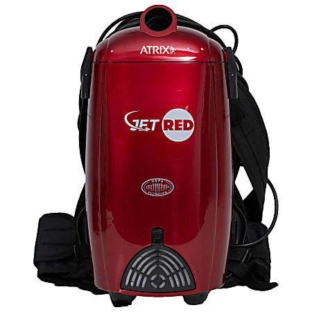 Atrix Jet Red HEPA Canister Backpack Vacuum
