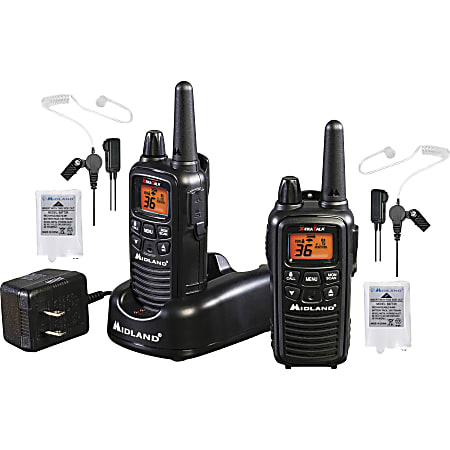 Midland Radio FRS Business Radio Bundle - 36 Radio Channels - Silent Operation - AAA - Nickel Metal Hydride (NiMH) - Black - 1 Each