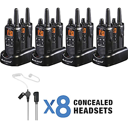 Midland Radio FRS Business Radio Bundle - 36 Radio Channels - Silent Operation - AAA - Nickel Metal Hydride (NiMH) - Black - 1 Each