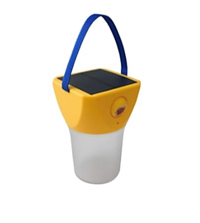 Dorado 360° Solar Lantern With Phone Charging, 11" x 6", Yellow