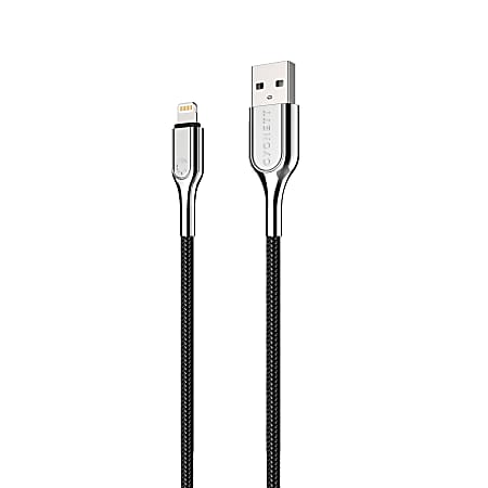 Cygnett Armored Lightning To USB Charge & Sync Cable, Black, CY2671PCCAL
