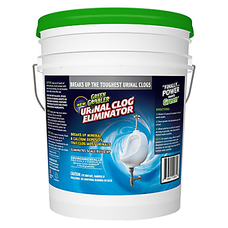 Green Gobbler Urinal Clog Eliminator, 25 Lb, Pack Of 2 Buckets